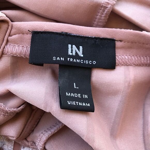 I.N. San Francisco Pink Velour Tank Top size L - Picture 5 of 6